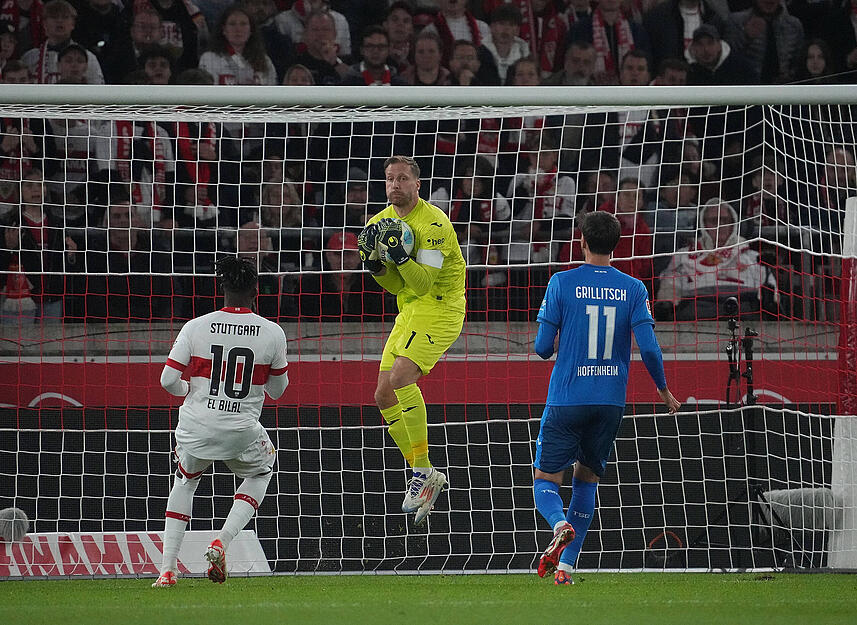 Das Spiel VfB Stuttgart gegen die TSG Hoffenheim war auch das Duell der Nationaltorhüter.