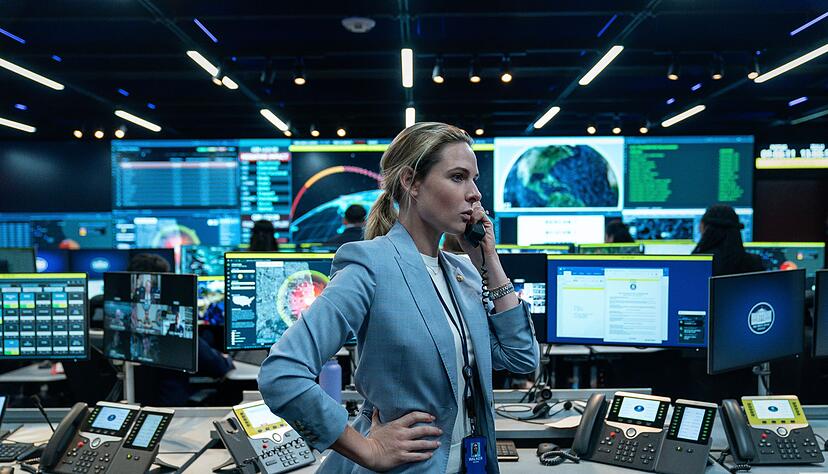 Rebecca Ferguson als Captain Olivia Walker in einer Szene des Films «A House of Dynamite». (Handout) Rebecca Ferguson als Captain Olivia Walker in einer Szene des Films «A House of Dynamite». (Handout)