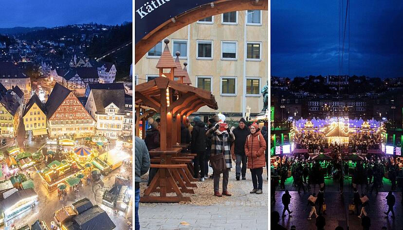 Die Weihnachtsmärkte in Esslingen, Heilbronn und Stuttgart locken viele Besucher an.