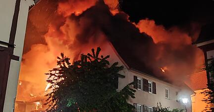 Brand in Bad Friedrichshall-Duttenberg