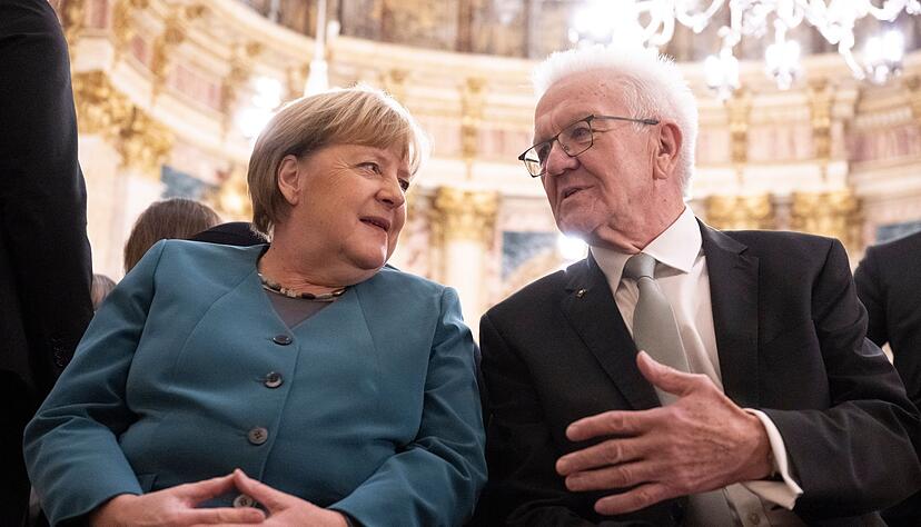 Sie sind politische Freunde: Merkel und Kretschmann.