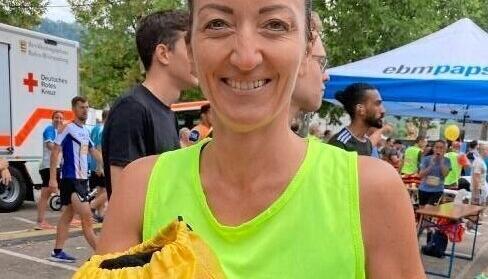 Mona Scheerer beim EBM-Marathon in Niedernhall.