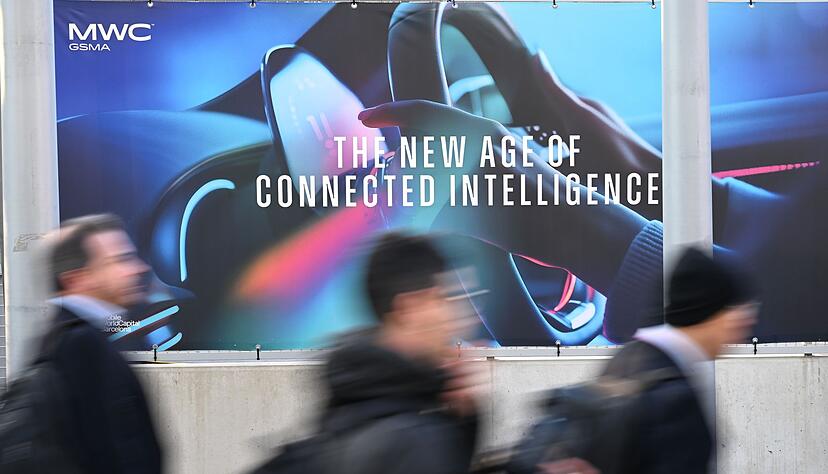 Der Besucherandrang beim MWC ist gro&szlig;.