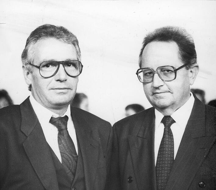 Ulrich Schlicher (links) ist von 1990 bis zu seiner Pensionierung 2010 Chef der JVA Heilbronn. Undatierte Aufnahme. Ulrich Schlicher (links) ist von 1990 bis zu seiner Pensionierung 2010 Chef der JVA Heilbronn. Undatierte Aufnahme.