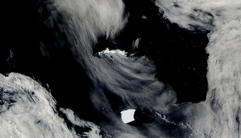 A23a Anfang des Jahres, als er auf die Insel S&uuml;dgeorgien zusteuerte.