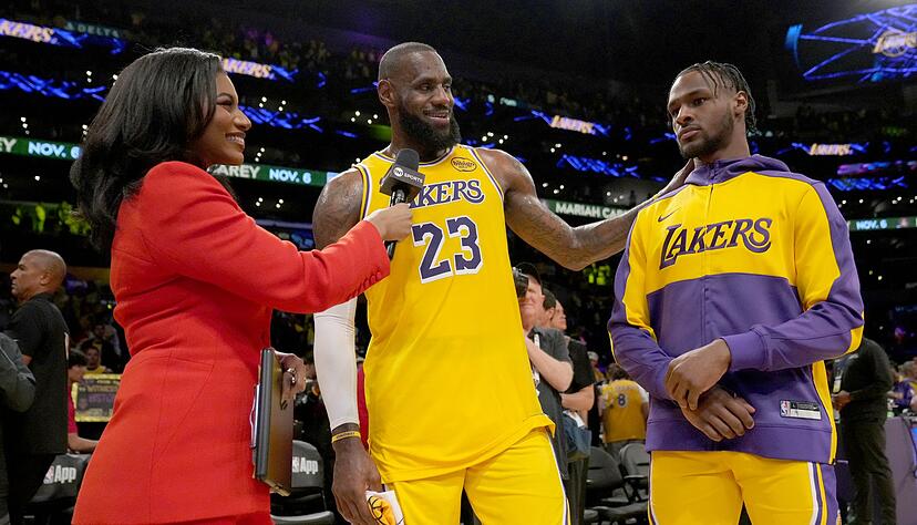 Vater und Sohn: LeBron und Bronny James. (Archivbild)