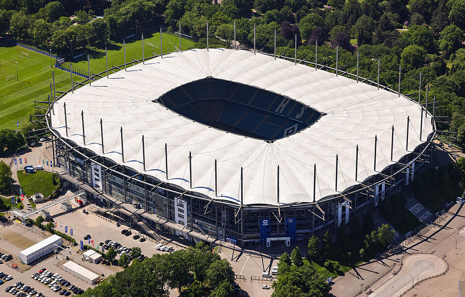 Spielort der EM 2024: Volksparkstadion in Hamburg
