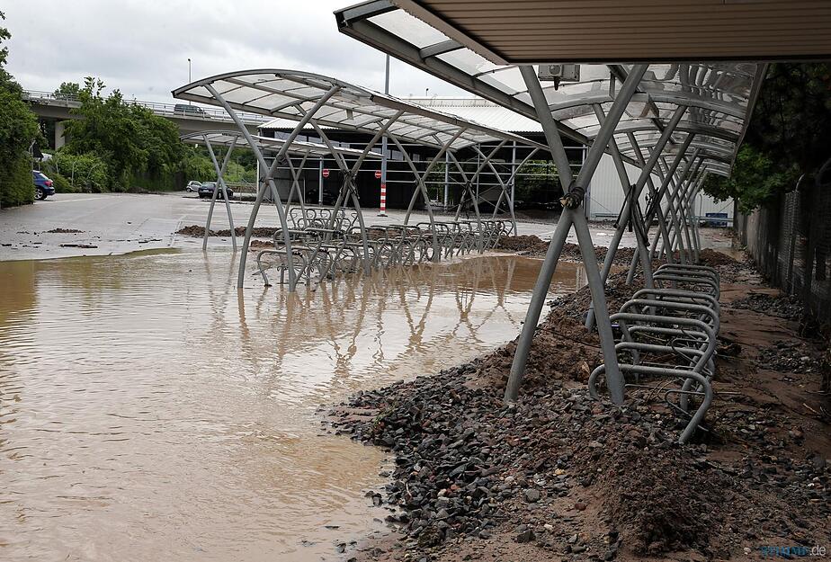 Hochwasser im Audi-Werk Neckarsulm