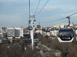 Seilbahn in Paris: Sie gilt als Vorbild f&uuml;r die Gondelstrecke von der Heilbronner City zum KI-Park Ipai.