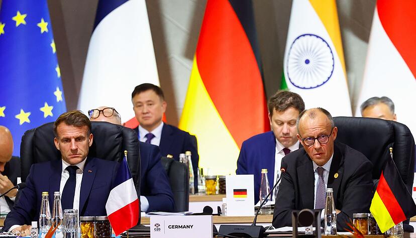 Keine erzwungene Kapitulation: Der franz&ouml;sische Pr&auml;sident Emmanuel Macron und Kanzler Friedrich Merz wollen versuchen, das Schlimmste zu verhindern.