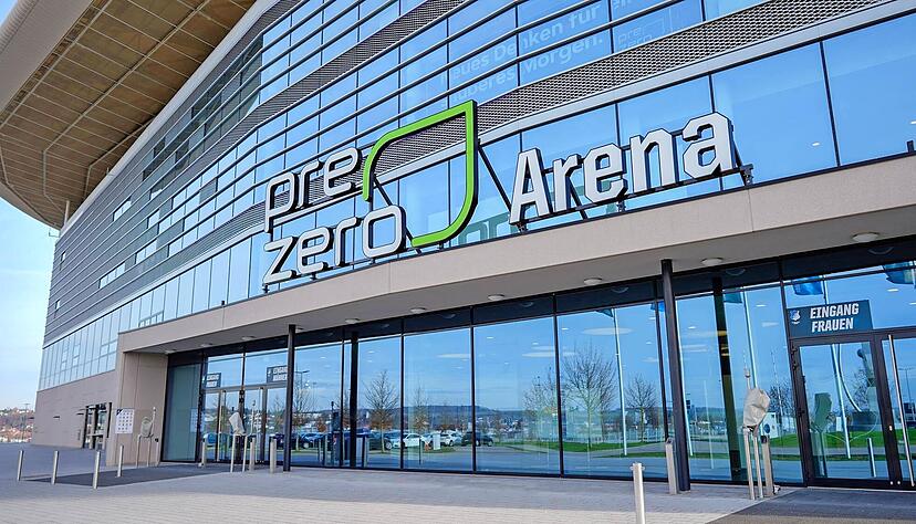 Die Prezero Arena der TSG Hoffenheim hat nun das Silber-Zertifikat als Zero-Waste-Arena. Foto: dpa Die Prezero Arena der TSG Hoffenheim hat nun das Silber-Zertifikat als Zero-Waste-Arena. Foto: dpa