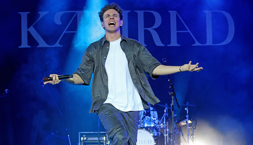 „Leute, das geht lauter!“: Musiker Kamrad sorgt am Montag für ausgelassene Stimmung auf dem Haigern. Seinen großen Hit „I Believe“ spielt er zum Schluss. „Leute, das geht lauter!“: Musiker Kamrad sorgt am Montag für ausgelassene Stimmung auf dem Haigern. Seinen großen Hit „I Believe“ spielt er zum Schluss.