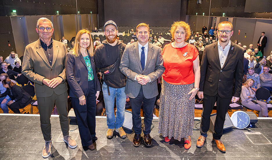 Die Kandidaten (von links): Thomas Strobl, Gudula Achterberg, Christoph M&ouml;ssinger, Nico Weinmann, Tanja Sagasser-Beil und Maximilian Decker.