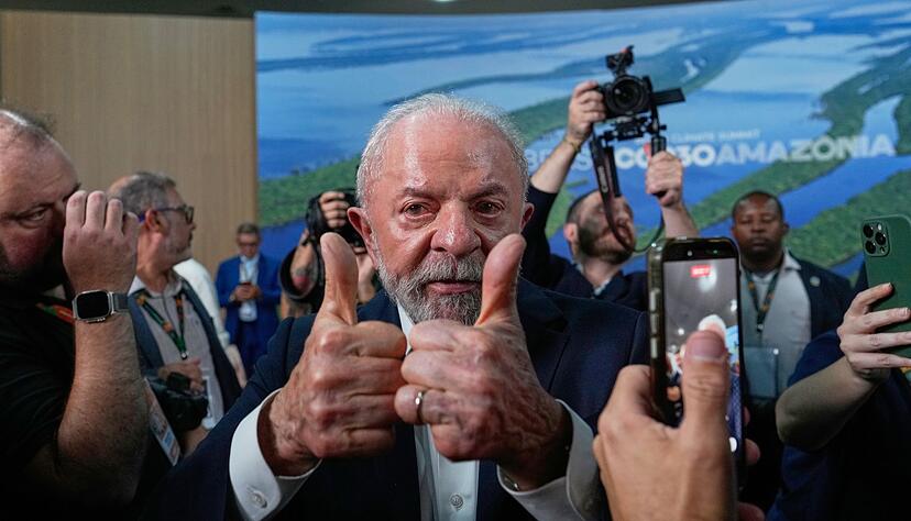 Verbreitet Zuversicht und strahlt Entschlossenheit aus: Brasiliens Pr&auml;sident Lula.
