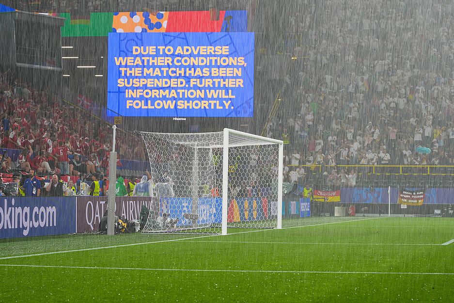 Der Regen in Dortmund war heftig. Teilweise hagelte es sogar.