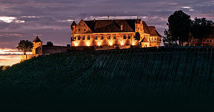 Die Burg Stettenfels in Untergruppenbach wird nur noch bis 1 Uhr beleuchtet.
Foto: Kunz Die Burg Stettenfels in Untergruppenbach wird nur noch bis 1 Uhr beleuchtet.
Foto: Kunz