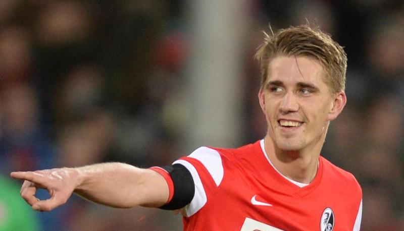 Nils Petersen ist der erste Freiburger mit einem Hattrick in der Bundesliga. Foto: Patrick Seeger