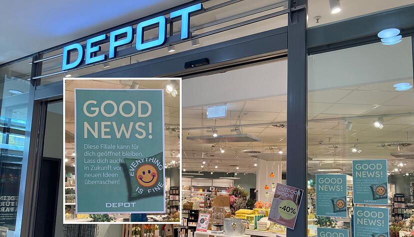 Trotz des Sparkurses und damit verbundenen Schlie&szlig;ungen geht es in der Depot-Filiale in der Heilbronner Stadtgalerie weiter.