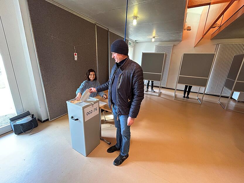 Auch im Heilbronner Wahllokal St&auml;dtische Kindertagesst&auml;tte Becker-Franck deutet sich am Vormittag eine hohe Wahlbeteiligung ab.