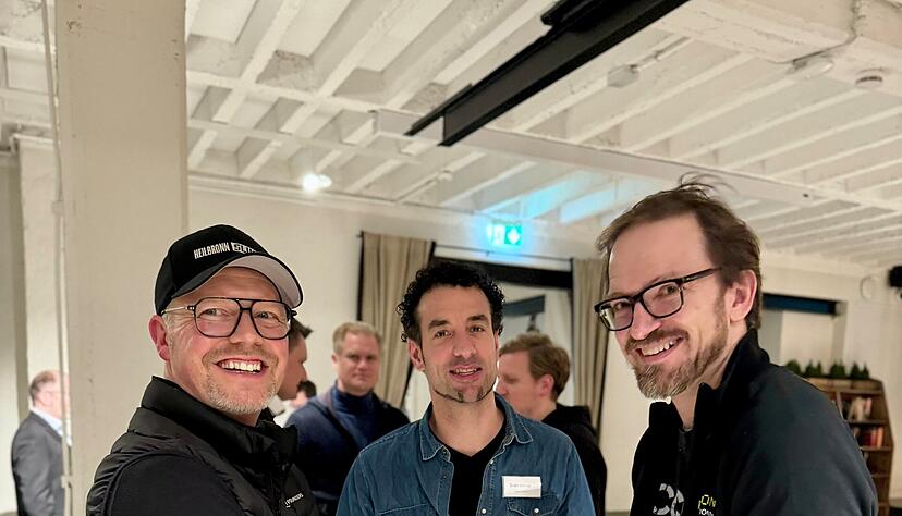 Interessierte G&auml;ste: Oliver Hanisch (von links), Sven K&ouml;rner, Thomas Bornheim.