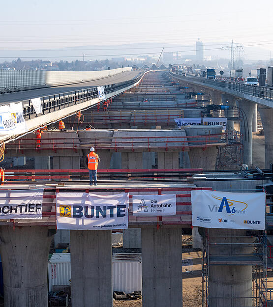 A6-Brücke bei Heilbronn wird verschoben