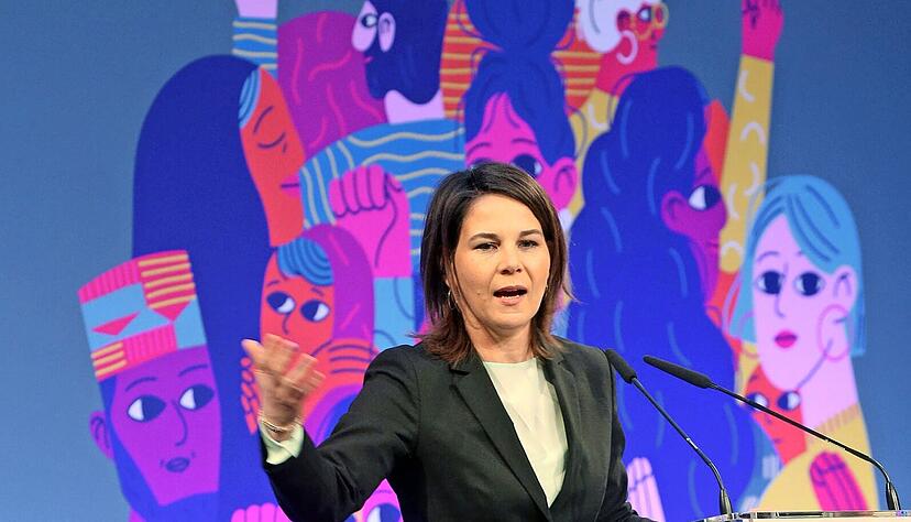 Die deutsche Au&szlig;enministerin Annalena Baerbock stellte am 1. M&auml;rz 2023 die neuen Leitlinien ihres Ressorts f&uuml;r eine feministische Au&szlig;enpolitik vor. Foto: dpa