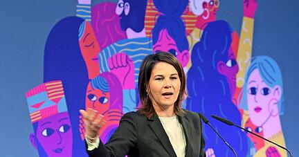 Die deutsche Außenministerin Annalena Baerbock stellte am 1. März 2023 die neuen Leitlinien ihres Ressorts für eine feministische Außenpolitik vor.
Foto: dpa