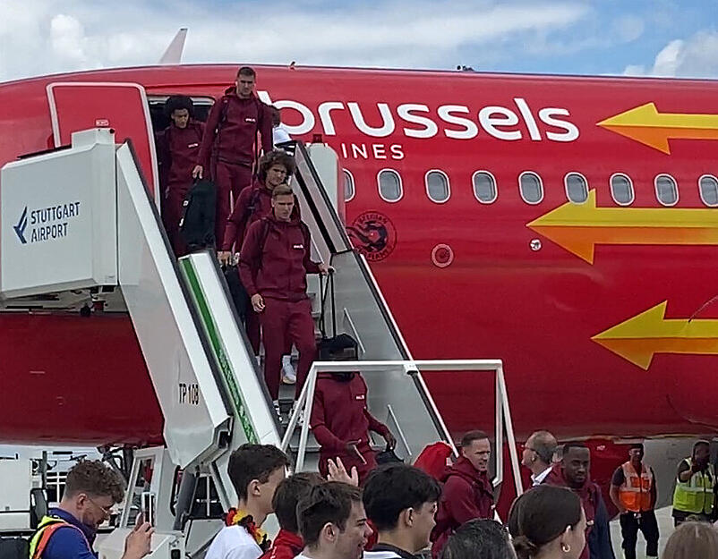 EM 2024: Belgien landet am Flughafen Stuttgart