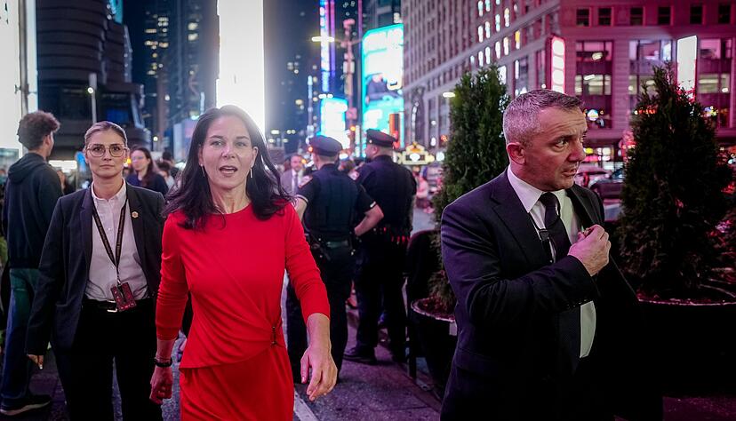 Annalena Baerbock, Pr&auml;sidentin der Generalversammlung der Vereinten Nationen, am Times Square in New York (Archivbild).