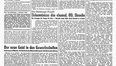 Zusammengestellt von Archiv und Dokumentation der Heilbronner Stimme - 28. März 1946: Die Nummer 1 der Heilbronner Stimme erscheint. Voraussetzung für die Herausgabe einer Zeitung im Nachkriegsdeutschland ist eine Lizenz, die die Militärbehörden der Siegermächte des Zweiten Weltkrieges vergeben, in Heilbronn die US-Militärregierung. Zusammengestellt von Archiv und Dokumentation der Heilbronner Stimme - 28. März 1946: Die Nummer 1 der Heilbronner Stimme erscheint. Voraussetzung für die Herausgabe einer Zeitung im Nachkriegsdeutschland ist eine Lizenz, die die Militärbehörden der Siegermächte des Zweiten Weltkrieges vergeben, in Heilbronn die US-Militärregierung.