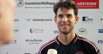 Dominic Thiem im Gespräch mit der Stimme-Redaktion beim Neckar-Cup in Heilbronn.