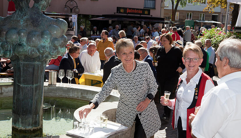 Regionaltag in Güglingen 2023: Pro-Region-Vorsitzende Friedlinde Gurr-Hirsch (links) hofft diesmal auf guten Besuch in Bad Rappenau.