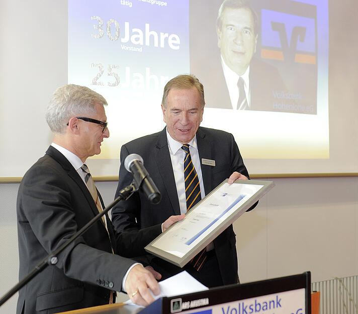 Volksbank Hohenlohe: Verabschiedung des Vorstandsvorsitzenden Edmund Wahl Volksbank Hohenlohe: Verabschiedung des Vorstandsvorsitzenden Edmund Wahl