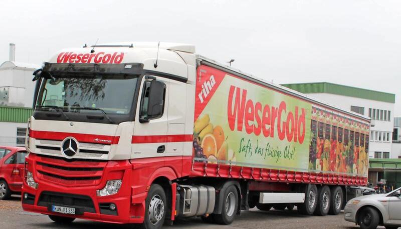 Die Lastwagen mit dem markanten Schriftzug von Wesergold werden von Ende Juni an nicht mehr durch &Ouml;hringen rollen.
Archiv/Hohl