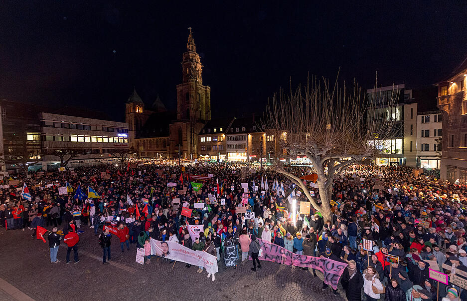 Demo gegen Rechtsextremismus und für Demokratie in Heilbronn