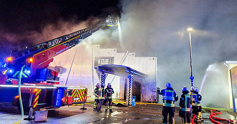 In einem Kehler Nachtclub ist es zu einem Gro&szlig;brand gekommen - 750 G&auml;ste retteten sich ins Freie.