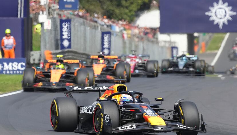 Nach seinem Manöver beim Start gab Verstappen kurz die Führung wieder her.