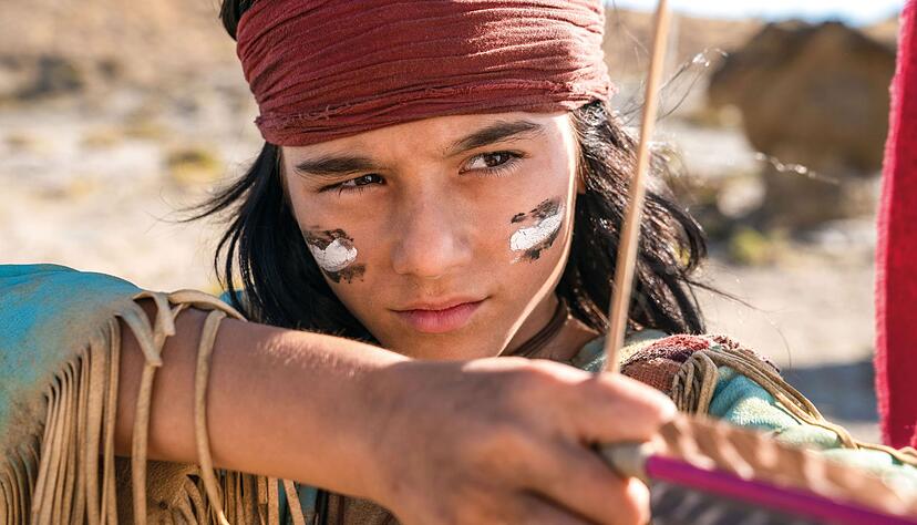 Szene aus dem Film &laquo;Der junge H&auml;uptling Winnetou&raquo; mit Mika Ullritz.