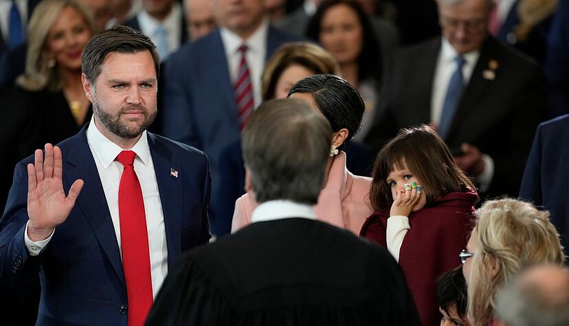 Bei der Vereidigung von JD Vance auch dabei: Eines der drei Kinder von JD und seiner Frau Usha Vance.