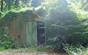 Die Türen der Bunker stehen offen, weil sich im Inneren durch die Feuchtigkeit sonst Schimmel bilden würde. Foto: Elfi Hofmann Die Türen der Bunker stehen offen, weil sich im Inneren durch die Feuchtigkeit sonst Schimmel bilden würde. Foto: Elfi Hofmann