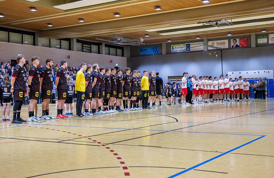 Handball-U20-L&auml;nderspiel Deutschland gegen die Schweiz in Gro&szlig;bottwar