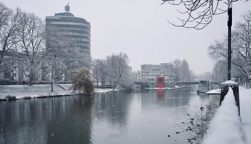 Über etwas Schnee konnten sich die Menschen im Januar in Heilbronn freuen.
