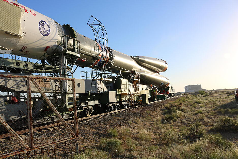 Gerst-Mission: Roll Out der Sojus-Rakete
