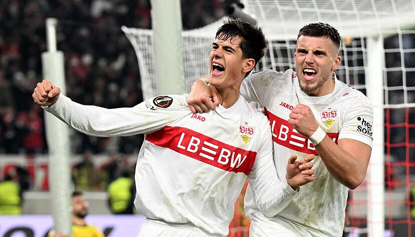 Chema Andrés (l) rettete dem VfB einen Sieg gegen Bern. Chema Andrés (l) rettete dem VfB einen Sieg gegen Bern.