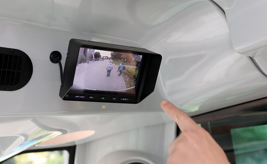 Probefahrt autonomes Bus-Shuttle auf der Bahnhofstraße Heilbronn Probefahrt autonomes Bus-Shuttle auf der Bahnhofstraße Heilbronn