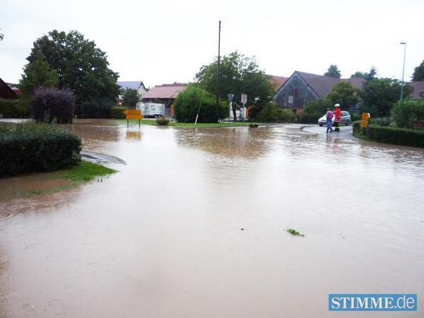 Überflutungen in Neuenstein-Obersöllbach Überflutungen in Neuenstein-Obersöllbach
