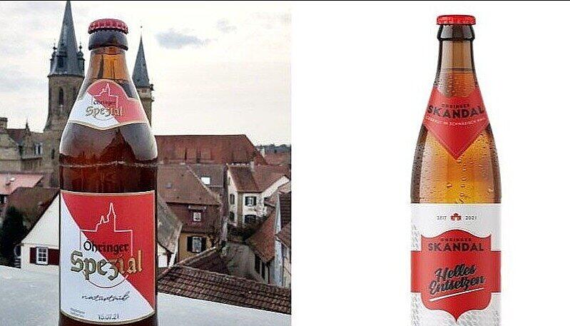 Bier des Anstoßes: Vor einem Jahr wurde das "Spezial" (links) vom Markt genommen. Diesmal soll beim "Öhringer" Bier juristisch alles wasserdicht sein: Der Herstellungsort steht gleich doppelt vorne auf der Flasche.Fotos: privat Bier des Anstoßes: Vor einem Jahr wurde das "Spezial" (links) vom Markt genommen. Diesmal soll beim "Öhringer" Bier juristisch alles wasserdicht sein: Der Herstellungsort steht gleich doppelt vorne auf der Flasche.Fotos: privat