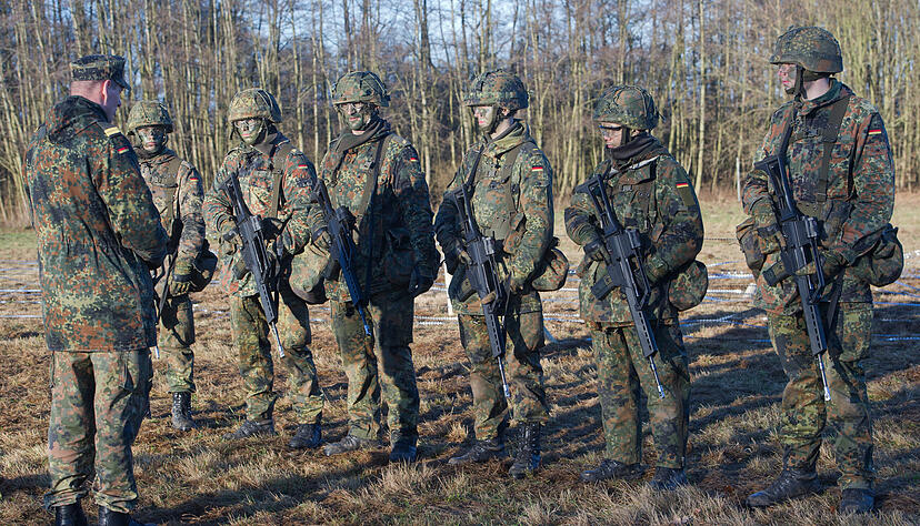 Soldaten in der Grundausbildung.