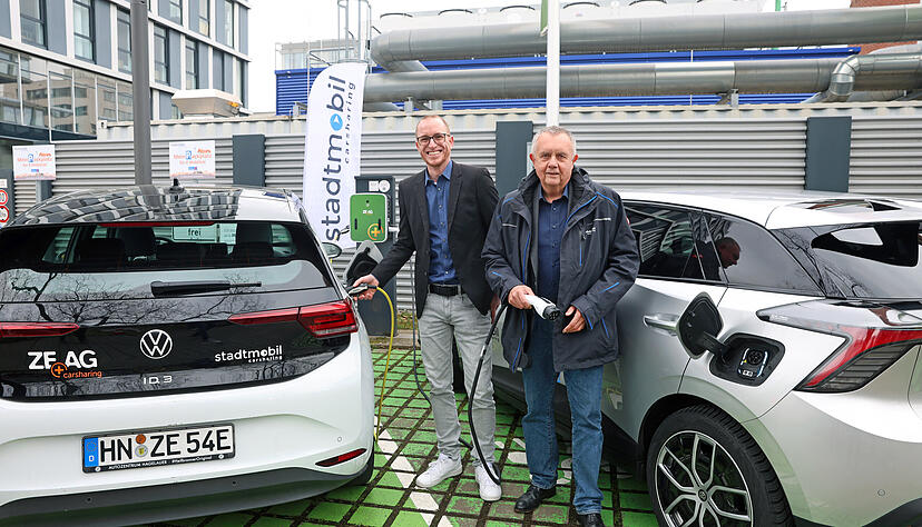 Die Carsharing-Fahrzeuge in Heilbronn liegen nun nicht mehr im Verantwortungsbereich von Thomas Ellmer (links) bei der Zeag. Die Autos werden von Stadtmobil aus Karlsruhe verwaltet, wo Gunnar Petersohn Geschäftsführer ist.