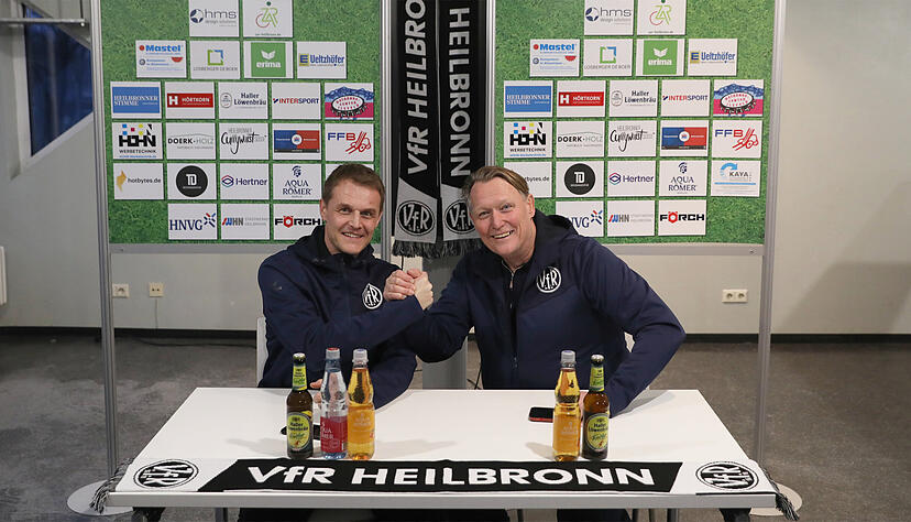 Sie entlasten k&uuml;nftig Chef Onur Celik beim VfR Heilbronn: Sportdirektor Alexander Thomas (links) und Matthias Leers, der Verantwortliche f&uuml;r den Bereich Marketing.